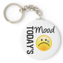 Today's Mood Emoticon Teary Key Chain
