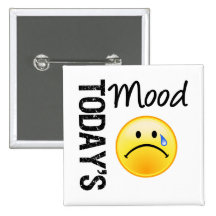 Today's Mood Emoticon Teary Pin