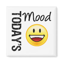 Today's Mood Emoticon Toothy Smile Refrigerator Magnets