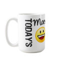 Today's Mood Emoticon Toothy Smile mugs