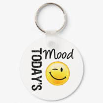 Today's Mood Emoticon Winking keychains
