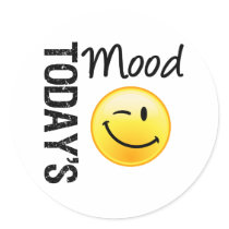 Today's Mood Emoticon Winking stickers