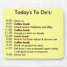 Today's To Do's Mouse Mat