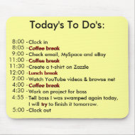 Today's To Do's mousepad