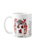 Todd Family Coat of Arms mug