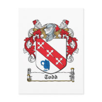 Todd Family Crest postcards