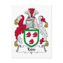 Todd Family Crest postcards