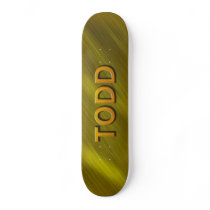 todd gold custom skateboard deck by mantisgraffix