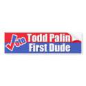Todd Palin First Dude Bumper Sticker bumper stickers