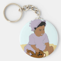 Toddler and Teddy Keychain keychains