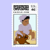 Toddler and Teddy Stamp stamps