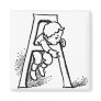 Toddler Climbing Letter 'A' - Magnet