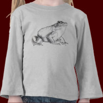 Toddler Frog T-shirt Bullfrog Art Baby Frog T-shir t-shirts