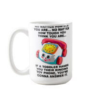 Toddler Phone Funny Travel Mug mugs