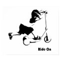 Toddler Riding a Scooter posters