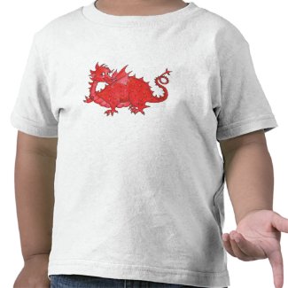 Toddler T-shirt with Cute Red Dragon