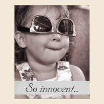 Toddler with Upside Down Sunglasses Print posters