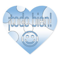 ¡Todo Bien! Argentina Flag Colors Pop Art Heart Stickers