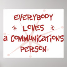 Todos ama a una persona de las comunicaciones posters