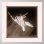 'Toe Shoes' Panel Print (Rose)