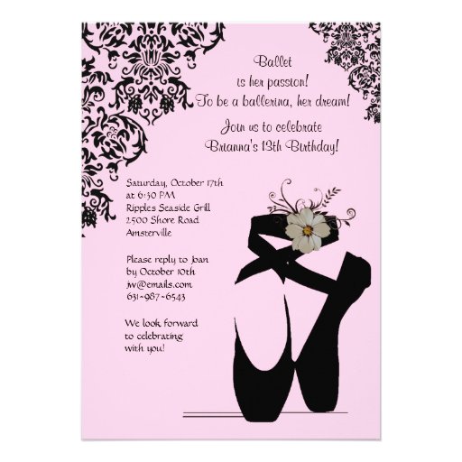 Toe Shoes With Black Lace Invitation