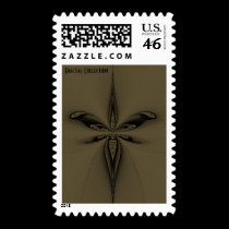 Toffee Fly Fractal Postage Stamp stamps