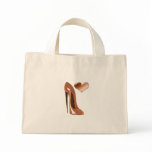 Toffee Stiletto High Heel Shoe and 3D Heart bags