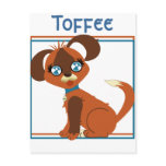 Toffee Toon Pup Postcard