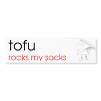 Tofu Rocks My Socks - Bumper Sticker bumpersticker