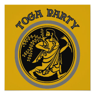 toga party card invitations announcements