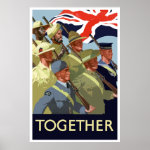 Together -- British Empire WW2 Poster