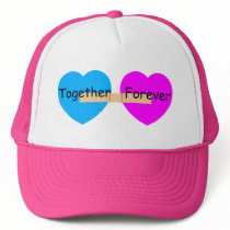 Together Forever Bandaide Hearts hats by ValentinesDayHearts Together Forever Bandaide Hearts hats