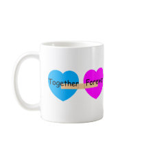 Together Forever Bandaide Hearts mugs by ValentinesDayHearts Together Forever Bandaide Hearts mugs