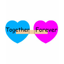 Together Forever Bandaide Hearts t-shirts by ValentinesDayHearts Together Forever Bandaide Hearts t-shirts