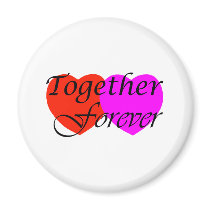 Together Forever Hearts magnets
