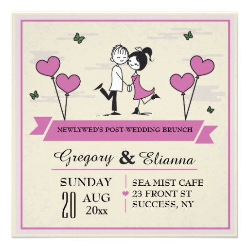 Together Post Wedding Brunch Invitation (front side)