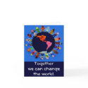 Together we can change the world Notecard