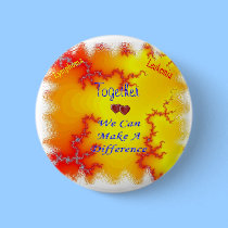Together We Can Fight Leukemia Button