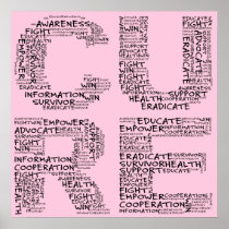 Together We Can Find a Cure (Black Text) Poster
