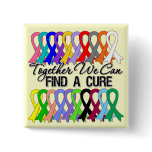 Together We Can Find a Cure Cancer Ribbons buttons