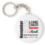 Together We Can Find a Cure - Lung Cancer Month Key Chain