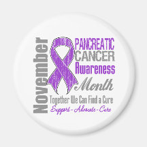 Together We Can Find a Cure - Pancreatic  Cancer Refrigerator Magnet