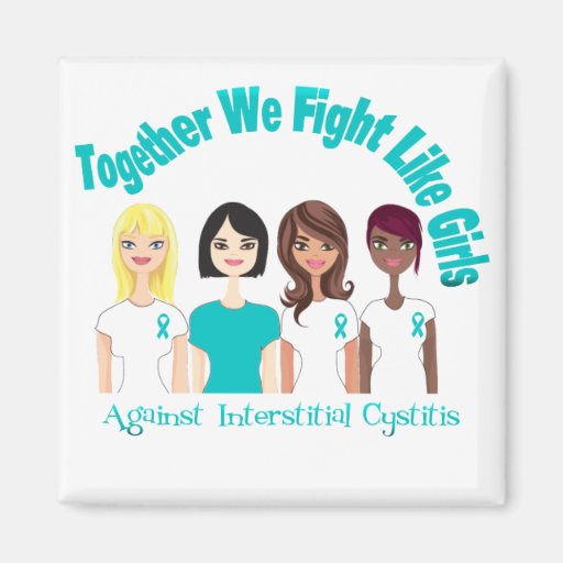 Together We Fight Like Girls Interstitial Cystitis Refrigerator Magnet