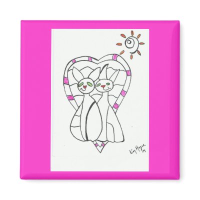 togetherness Valentines Magnet by Kianmaartgallery