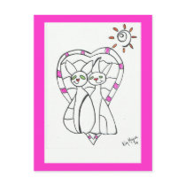 togetherness Valentines Postcard by Kianmaartgallery togetherness Valentines Postcard