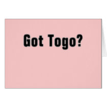 Togo 'Africa' (Got Togo) T-Shirt and etc cards