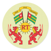 Togo Coat of Arms detail Round Stickers