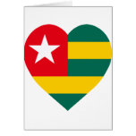 Togo Flag Heart cards