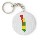Togo Flag Map full size Key Chains