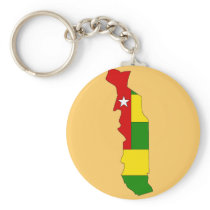 Togo flag map key chains